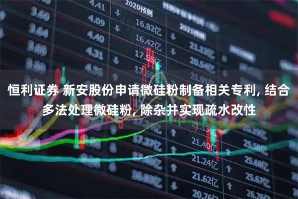 恒利证券 新安股份申请微硅粉制备相关专利, 结合多法处理微硅粉, 除杂并实现疏水改性